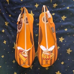 NIB Hot Chocolate Chocolaticas Pie Thanksgiving Slingback Sandals Size 10, 40